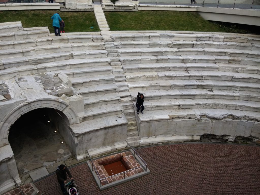 Ruinas antigas, Plovdiv, Bulgária