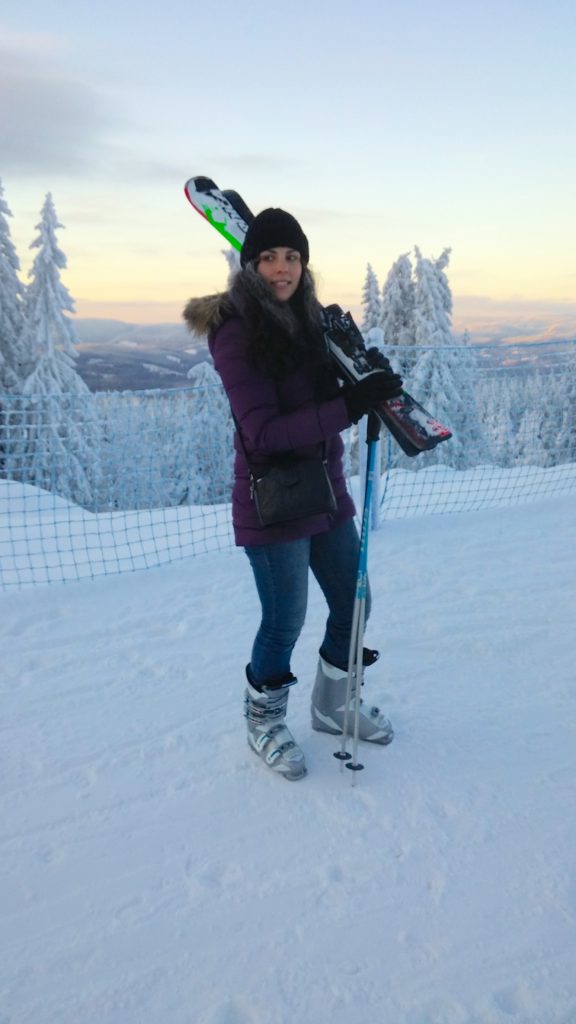 Esquiando na Noruega