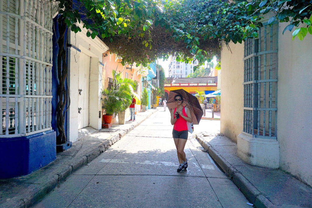 Fugindo do sol, temperatura em Cartagena