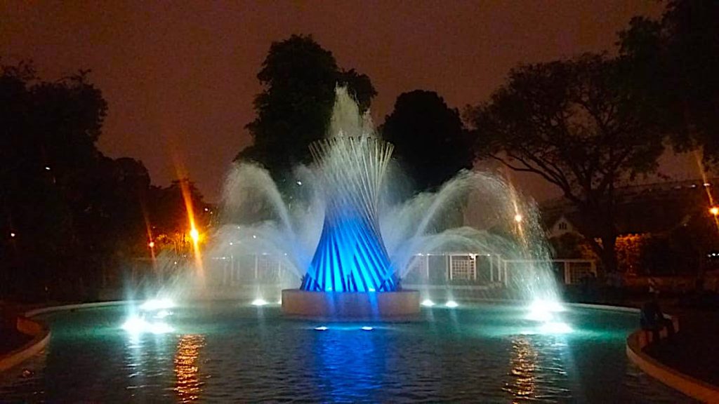 Uma das fontes do Parque del Agua, Lima