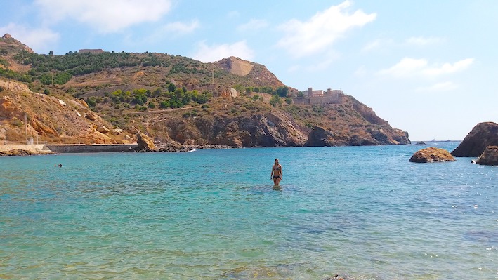 Cala Cortina, em Cartagena (a cerca de 1h de Murcia)