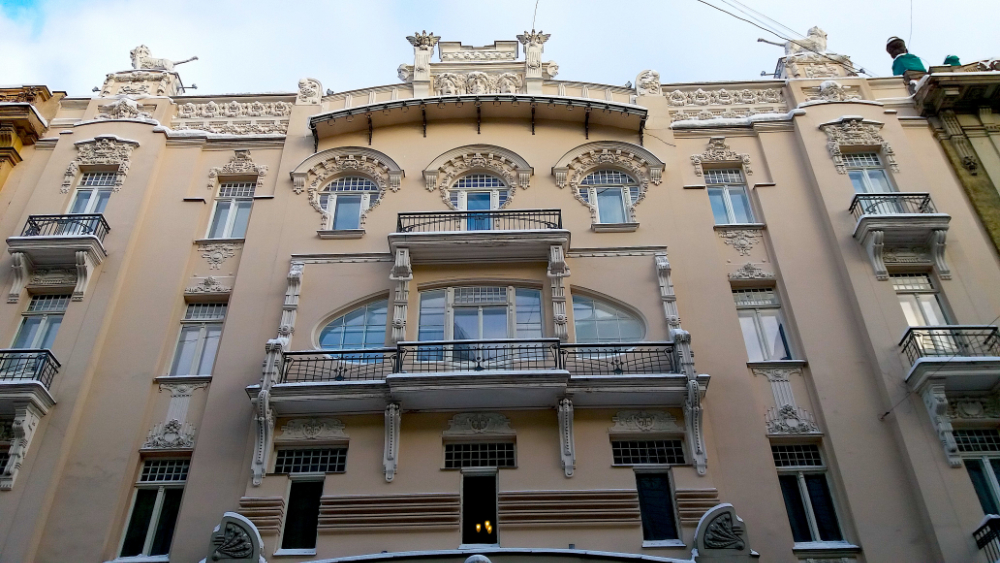 Construções em estilo Art Nouveau, em Riga, Letônia