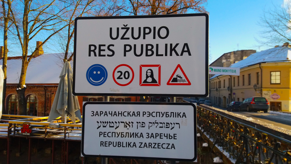 A República de Užupis, em Vilnius, Lituânia
