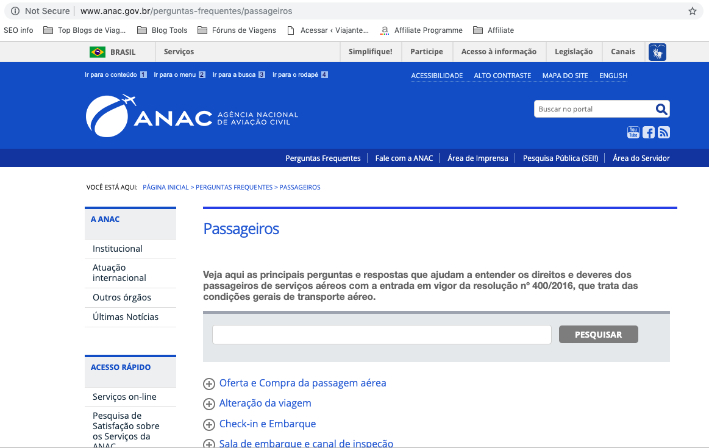 Site da ANAC